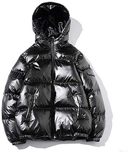 MCSZG Frauen Daunen Baumwolle Winter glänzend Silber/Schwarz/Gold/Blau Plus Size Hooded Parka Outwear Daunen gepolsterte Mäntel weiblich 4XL 5XL
