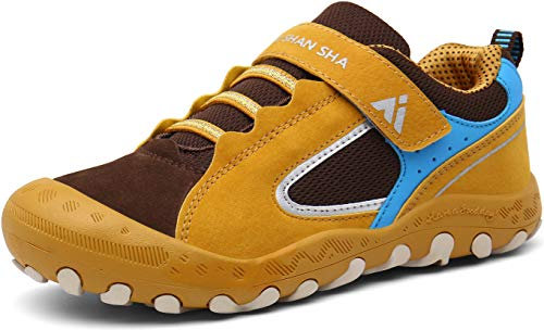 Mishansha Jungen Mädchen Wanderschuhe rutschfest Walkingschuhe Weich Flexibel Stabil Fitnessschuhe Freizeitschuhe für Kinder Sport Schuhe 35 EU