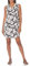Amazon Essentials Women's Sleeveless Woven Shift Dress, Black White Abstract Floral, L