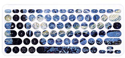 WYGCH - Ultra Thin Silicone Keyboard Cover Compatible for Logitech K380 Multi-Device Bluetooth Keyboard Protective Skin-Starry Night