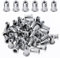 Gueenky 200 Pezzi Dadi Rivetti Filettati in Acciaio Inox, M3 Dadi Filettati a Testa Piatta, Assortimento Inserti Filettati Mobili in Legno (7 mm x 9 mm)