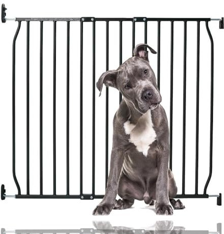 Bettacare Eco Screw Fit Pet Gate, Black, 90cm - 100cm, Screw Fitted Dog Gate, Safety Gate for Puppy