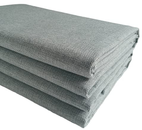 TinaKim Faux Coarse Linen Type Cloth Fabric for Sofa Chair Upholstery Material (Light Green 13, 1 Yard (57x 36 inch))