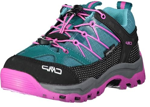CMP Kids Rigel Low Trekking Shoes Wp Unisex Kinder Trekking-Schuhe, Blau Hellblau Lake Acqua, 32 EU