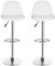 RELOVE Taburete En Polipiel 2X Taburetes Alto Cocina Regulable en Altura Taburetes de Bar con Respaldo Cuero Sintético+Plástico Sillas Altas Taburete Giratorio para Estudio, Trabajo, Oficina