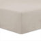 VISION 2 Spannbettlaken, 90 x 200 cm, Farbe: Beige, 100% Baumwolle, 57 Fäden, 4 elastische Ecken, Spannhöhe 30 cm