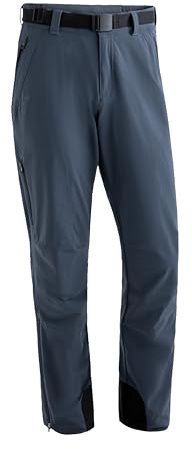 Maier Sports Naturno, Herren Wanderhose, Wasserabweisende Outdoorhose für Trekking und Hiking, PFC-frei, mSTRETCH Tec 4 & Dryprotec, Schwarz, Blau, 52