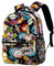 Eslifey Cartoon Space Rockets Alien Leichter Schulrucksack Klassischer Reiserucksack für Damen Teenager, Farbe 1