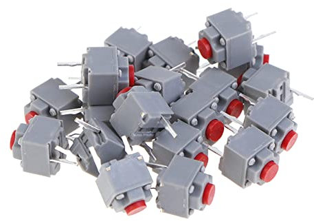 TIFLON 20 Stück Mute-Taste 6 * 6 * 7,3 Silent Switch Wireless Wired Mouse Button Micro Switch