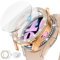 [2+2Pièces] Kamita Coque à Paillettes Compatible avec Samsung Galaxy Watch 6 44mm, 2 Diamant Dur PC Bumper Case+2 Verre Trempé Protecteur d'écran Bling Cover Étui pour Galaxy Watch6 (Clair+Or Rose)
