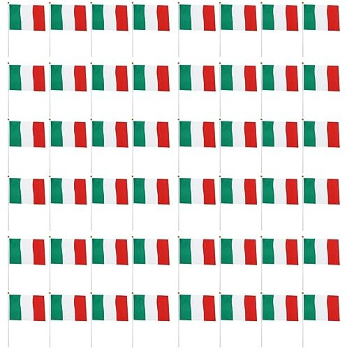 Yardwe 200 STK England-Flagge Italien-Flagge Spanien-Flagge Essenszeichen Mini Außenflagge Wimpelfahnen Union Jack Spanische Flagge Kleine Länderflaggen Büro Deutschland Handheld