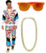 Set Pop Art Trainingsanzug für Sie und Ihn Jogginganzug Gr. S bis 2XL - mit Brille und Goldkette L - 180 -187 cm