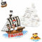 PEFOLOC 12 × Piraten Einladungskarten,Piraten Einladungskarten Kindergeburtstag,Piratenparty Kindergeburtstag,Einladung zum Kinder Geburtstag Party für Mädchen und Jungen