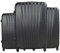 Gravitt Hartschalen-Koffer | Set 3 Stück : S-M-L | Trolley Koffer | Rollkoffer Reisekoffer | Handgepäck | 4 Rollen | Farbe : Schwarz | ABS Material | Inklusive Kofferwaage