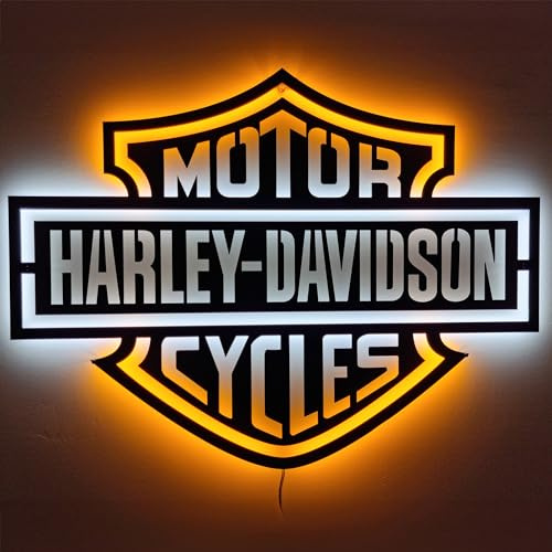 HYRCA Motorrad Metall Wanddekoration, Metall Wandkunst für Garage, Geschenk für Papa, Motorcycle Gift (36x27 Zoll / 90x68 cm)