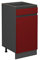 Vicco Küchenunterschrank R-Line, Rot/Anthrazit, 40 cm, AP Eiche