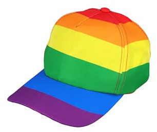 HENBRANDT Rainbow Pride Baseball Cap 6-Streifen Gay Pride Flag Snapback Hut Unisex LGBTQ+ Zubehör Kostüm Kopfbedeckung Festival Sommer Sonnenhut für Damen und Herren, regenbogenfarben, Einheitsgröße