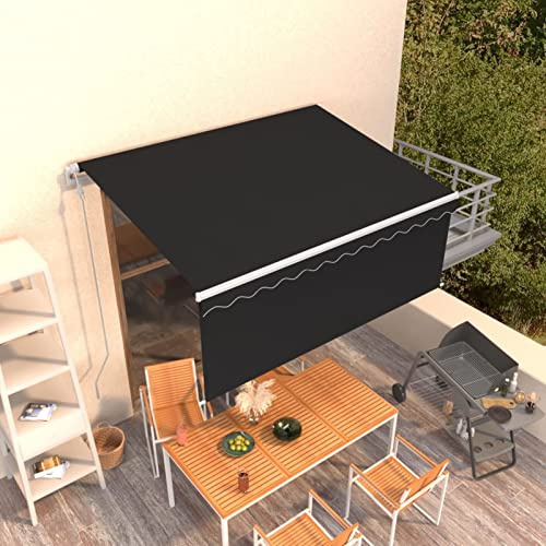 Faroom Toldo Motorizado 3 x 2.5 m con Persiana, Toldo Eléctrico y Manual Retráctil,Toldo Articulado Eléctrico con Mando a Distancia, Toldo Brazo Extensible para Terraza, Jardín Antracita