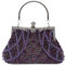CORIOS Vintage 1920s Clutch Tasche Damen Handgemachte Perle Handtasche Abendtasche Elegante Schultertasche Kette Umhängetasche Klein Tasche Hochzeit Bankett-Party Abschlussball Tasche Lila