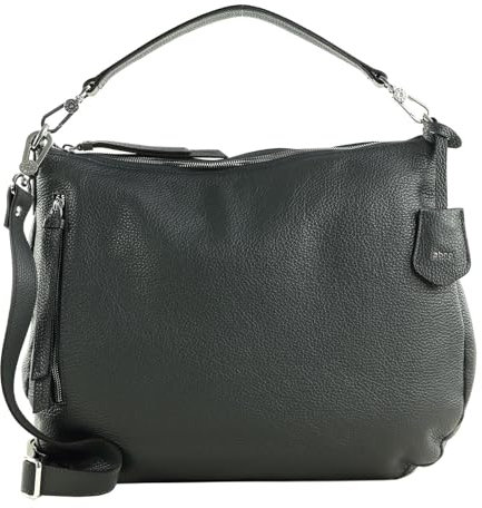 Abro Leather Adria Hobo Bag Juna L Dark Grey