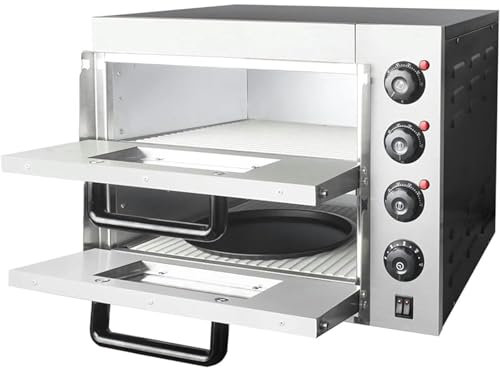 Ksccirg Commercial Electric Oven Double Layer Large Capacity Cake Bread Professional Baking Oven Two Layer Two Tray Timing Pizza Oven,A