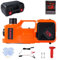 VOBOR Elektrischer Wagenheber 5T, 12V Hebebühne Auto mit Aufblasbare Pumpe und Licht LED, 150-450 mm Wagenheber Hydraulischer für Auto, SUV, Limousine, MPV, LKW, Reifenwechsel, Garage Reparatur