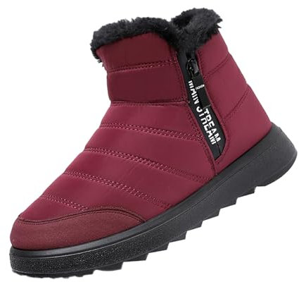 Mens Winter Snow Boots Snow Ankle Booties Short Low Outdoor Boots Walking Work Skiing Shoes Waterproof Slip-Resistant Winterboots Lined Fur Footwear Tactical Mesh Orthoboots