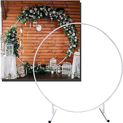 Kit d'arche de mariage en métal blanc pour intérieur ou extérieur, décoration de fête de mariage, cadre d'arche de ballons de 1 m pour fêtes d'anniversaire, arche de jardin solide 1,5 m 2 m 2,4 m