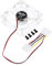 sourcing map Clear Computer Case Fan 1800RPM 80mm 4 Pin White LED Silent Cooling Fan 4 LED 12V for Desktop Computer Radiators with 4 Screws