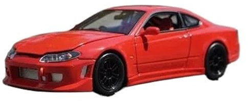 CUTSUGOK maßstabsgetreues Auto 1:24 for Nissan Silvia S15 Sportwagen Modell Metall Sammlung Dekoration Ornamente Legierung Auto Modell Modellfahrzeug zum Sammeln(A)