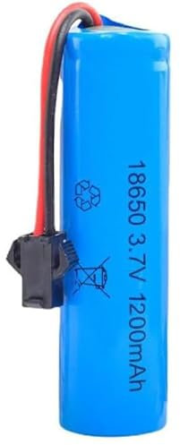 SDAJS 18650 Lithium-Ionen-Akkupack 3,7 V 1200 mAh/2000 mAh Wiederaufladbarer Akku für Offroad- und Driftrennen mit SM-2P-Stecker,1200mAh
