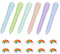 QMLING 16 Stück Radiergummi Kinder, Groß Dreieckradierer Grip, Weicher 2B-Radierer und 10 Mini Regenbogen Radiergummi, Dreieck Radiergummis für Schulen Büro Malerei Skizzen