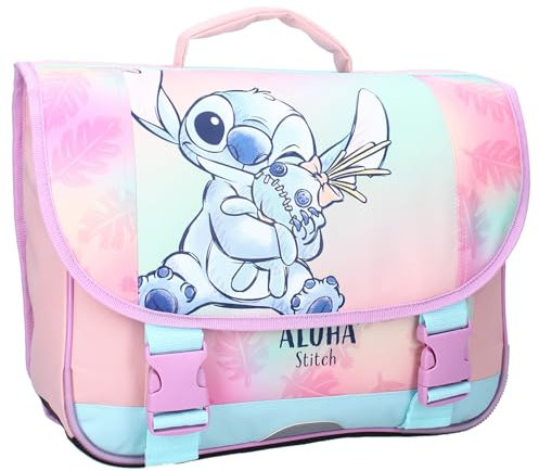 STITCH Wild Energy Disney Lilo & Stitch Sac à dos pour enfants | école | maternelle - Couleur vert et violet - dimensions 33 x 38 x 12 cm, multicolore, taille unique