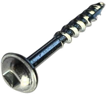 E.P.H. Pocket Hole Screws - No.8 x 38mm, Pack of 100 - Coarse Self-Cutting Thread, Square Drive - For Softwoods & Man-Made Boards - EPHS838100C