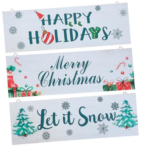 Cabilock Holz-weihnachtsschild Zum Aufhängen Rustikale Weihnachtsdeko Aus Holz Weihnachtswanddeko Frohe Weihnachten Holz-verandadeko Für Winterfeiern