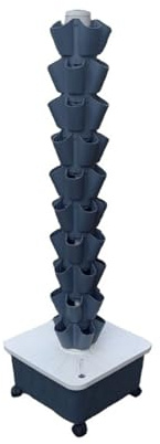 MZBDYYF Hydrokultur-Turm, Hydrokultur-Anbausystem, für Zuhause, Garten, Bauernhof, Gewächshaus, vertikaler Anzuchtturm, für Kräuter, Obst und Gemüse, mit Hydratationspumpe, Adapter, Netztöpfen, Timer