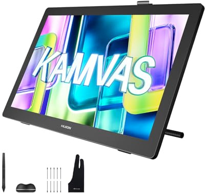 HUION Kamvas 22 Gen3 Tablette Graphique avec Écran, 2,5K QHD, 21,5 Pouces | PenTech 4.0, 16384 Niveaux de Pression, Verre Gravé Antireflet, Idéal pour l'art Numérique, L'animation et le Design