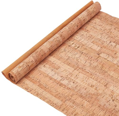 CABODYALS 1.38 m 33cm Breiter Holzfarbener Kunstlederstoff Mit Holzmaserung Meterware Weiches Retro Kunstleder Ideal Zum Nähen Für Handtaschen Und DIY Bastelprojekte