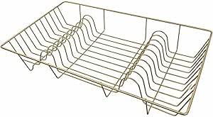 PNJB Metal Dish Drying Rack, Gold Finish Wire, Rust-Resistant, Space-Efficient Design, Perfect for Home, Apartment, and Modern Kitchens, Suitable for Daily Dish Drying and Storage