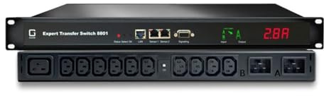 GUDE 8801-3 Expert Transfer Switch 16A 1x IEC C19, 6X IEC C13 (4xFuse), Netzwerk