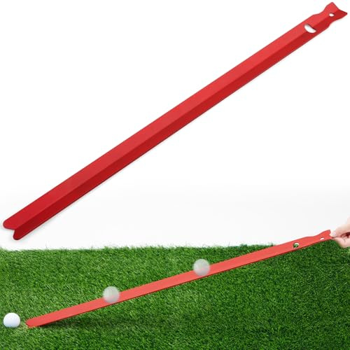 Konohan Golf Speedmeter Aluminum Putting Speed Tester, Classic Golf Stimp Course Greenkeepers & Golfers, About 30 Slot from Tapered End, Red