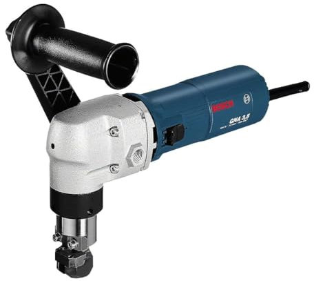 Bosch Professional Knabber GNA 3,5 (620 Watt, Schneidspurbreite 6 mm, Schneidkapazität 3.5mm, inkl. Sechskantstiftschlüssel SW 4, Zusatzhandgriff, Matrize, Stempel, Haltebügel, Nibbler)