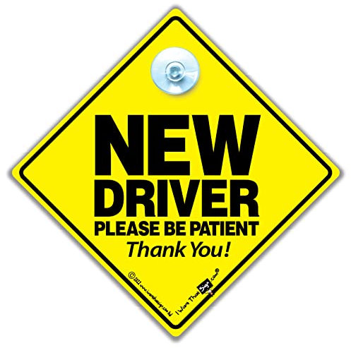DRIVING iwantthatsign.com Neu Fahrer, Fahrer Auto Schild, Bitte Be Patient Baby on Board Zeichen, Aufkleber, A, Stoßstange Aufkleber Baby, Test, Lizenz, Fahrprüfung, Die Sicherheitszeichen