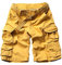 Letuwj Herren Cargo Shorts Vintage Kurze Hose Sommerhose Cargoshorts mit Taschen Gelb XXL