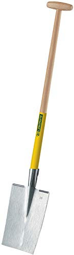 Leborgne, Louchet Senlis, Manche Bois En T, Tête Acier Trempé, Repose-Pieds, Manche léger de 90 cm en bois certifié 100% PEFC, Remplacement facile du manche, Assemblé en France