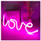 ENUOLI Love Neon Signs Love Light Pink Neon Lights LED Sign for Valentine's Gift Girls Room Kids Room Neon Wall Sign USB/Battery Powered Neon Light up