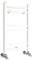 Milano Ive White Straight Bar Heated Towel Rail - 600mm x 400mm