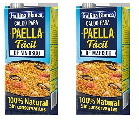 2x 1ltr Brodo Paella facil di pesce con sofrito (2 ltr)