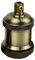 LEDSone E27 Vintage-Glühbirnenfassung, Keramik-Lampenfassung, Edison-Gewinde, Glühbirnenfassungsadapter, ideal für Vintage-Edison-Glühbirnen, antikes Metall (grün Messing)