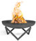 Cook King Indiana Feuerschale 70 cm - BBQ Feuerschalen für den Garten - Feuerstelle Outdoor & Feuertonne - Terrasenofen aus Legierter Stahl - Feuerkorb für den Garten - Holzofen Mit Füße - 70x70x36cm
